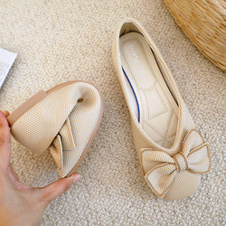 Soled mou a tricoté les chaussures de marche occasionnelles, sandales plates confortables légères