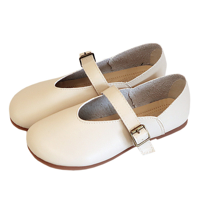 Les plus défunts enfants de noir de conception garnissent en cuir des chaussures d'école, chaussures de toile d'enfants de fille