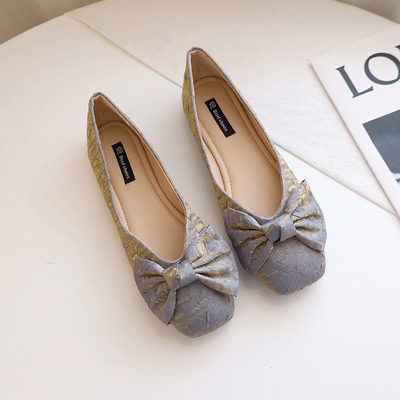 Eva Fabric Foam Ballerina Flats en caoutchouc blanche chausse Sofit soulagent toujours pour des femmes