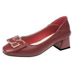 Basses chaussures de cuir de talon de stylet de partie confortable molle élevée de talons pour des dames