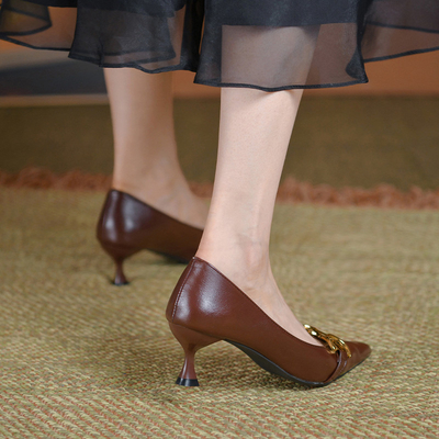 Bouche peu profonde aiguë de Toe Non Slip High Heels de mode occasionnelle de dames de local commercial