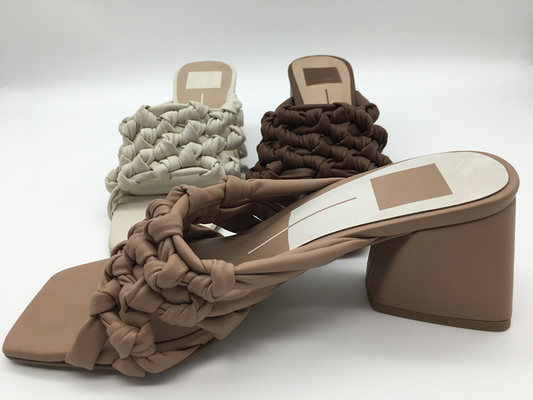 Sandales occasionnelles de dames de mode de Chunky Platform Sandals Brown Beige des femmes d'ODM