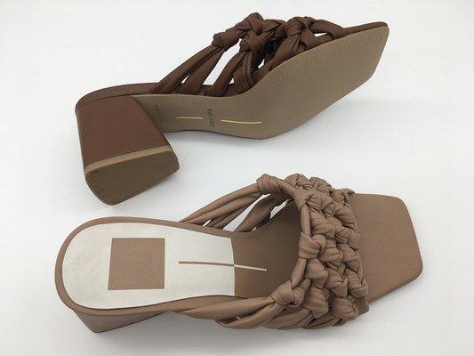 Sandales occasionnelles de dames de mode de Chunky Platform Sandals Brown Beige des femmes d'ODM