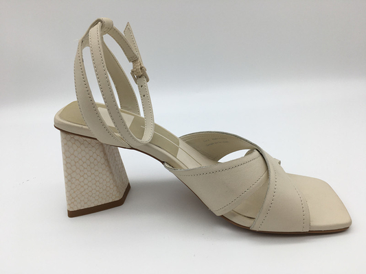 Rose gîté des sandales de Nappa des femmes molles d'unité centrale/beige en cuir/orange