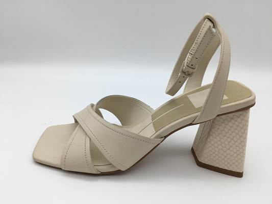 Rose gîté des sandales de Nappa des femmes molles d'unité centrale/beige en cuir/orange