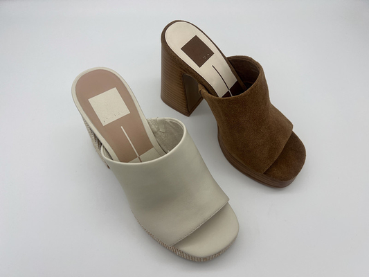 ODM en cuir Brown Toe Heel Sandals ouvert des chaussures élégantes des femmes confortables