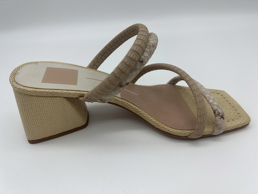 Lt en cuir mou Tan de sandales de dames d'impression de python/outre du piaulement mignon blanc Toe Sandals