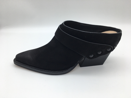 Doux fermé deux Tone Full Wrap Upper de chaussures de Toe Wedge Womens Leather Dress