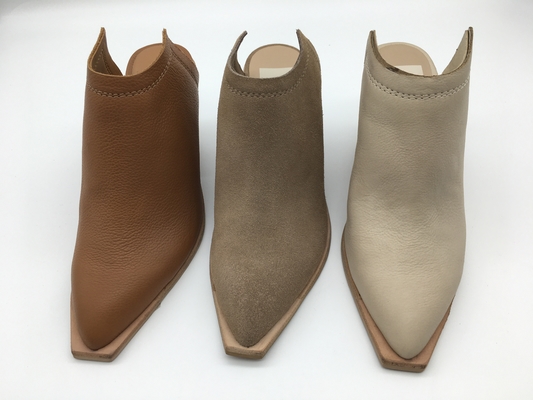 Beige en cuir des chaussures élégantes des femmes occasionnelles de plate-forme orteil fermé de talon de 3 pouces