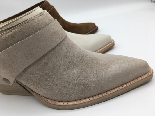 Beige en cuir des chaussures élégantes des femmes occasionnelles de plate-forme orteil fermé de talon de 3 pouces