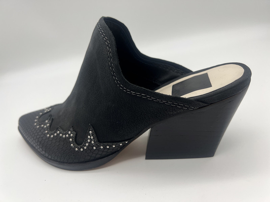 Chaussures de cuir molles de suède de vache à noir fermé scintillant de Toe Platform Womens Dress Shoes