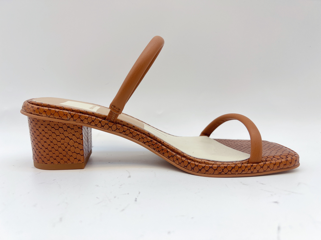 Les dames de Brown ouvrent Toe Slippers Comfortable 2cm des pantoufles d'une courroie avec la copie de Croco