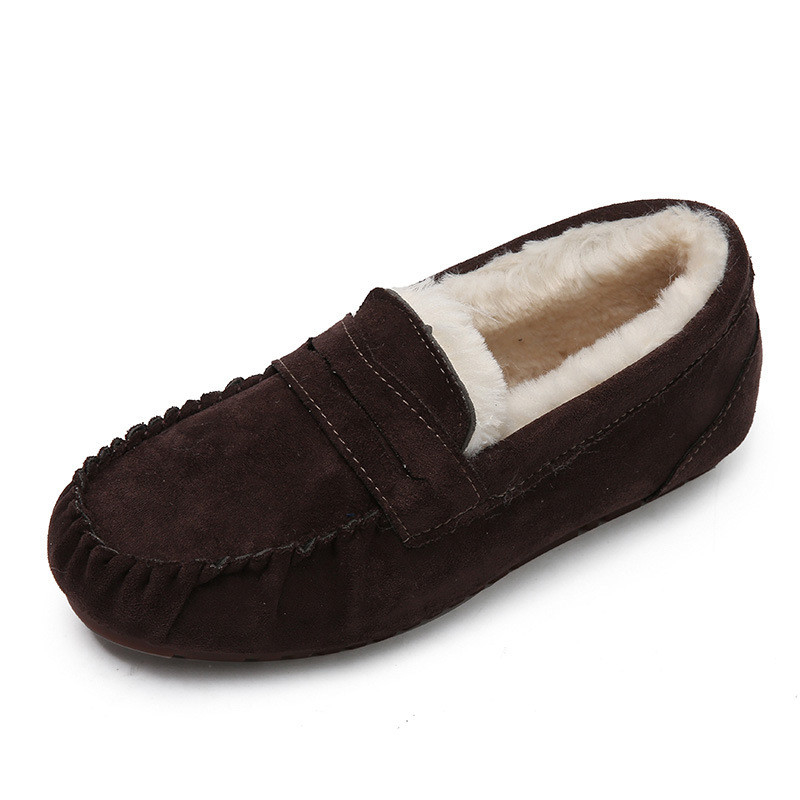 Bas talon chaud autour des chaussures d'étape de Toe Velvet Cotton Plush One pour le banlieusard