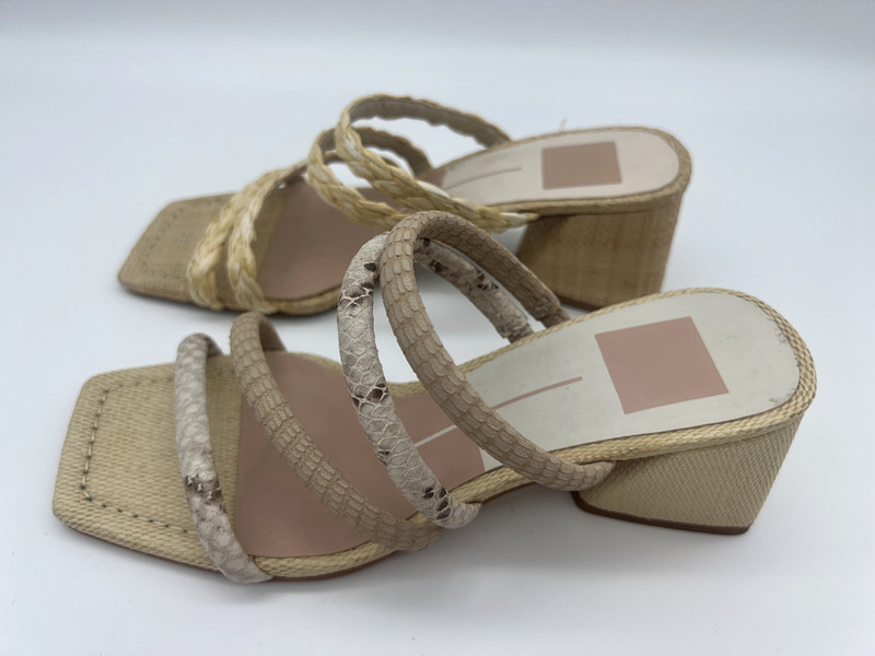 Lt en cuir mou Tan de sandales de dames d'impression de python/outre du piaulement mignon blanc Toe Sandals